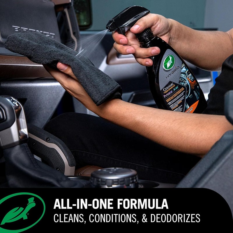 TurtleWax Hybrid Solutions Inside Job, All Purpose Ceramic Interior Car Cleaner and Protectant, Cleans, Deodorizes and Protects Leather Car Seats, Vinyl, Rubber, and Plastic, 16 fl oz (Pack of 2) - Image 3